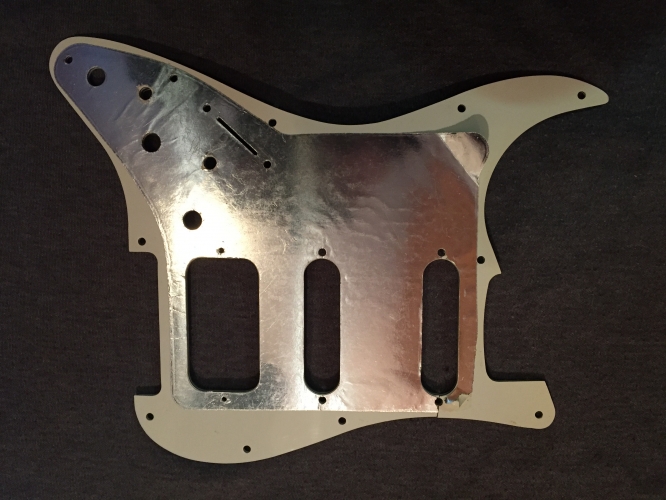 BRAND NEW Pearl Cream 3 ply HSS Scratchplate/Pickguard with Protective Film and Silver Conductive